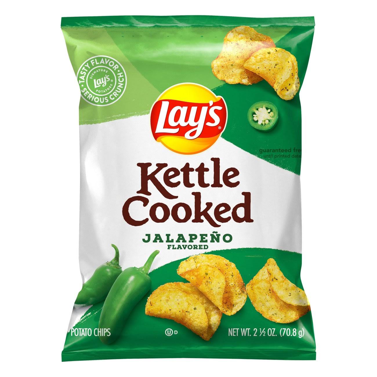 Lay's Kettle Cooked Potato Chips, Jalapeno Flavored - 2.5 oz