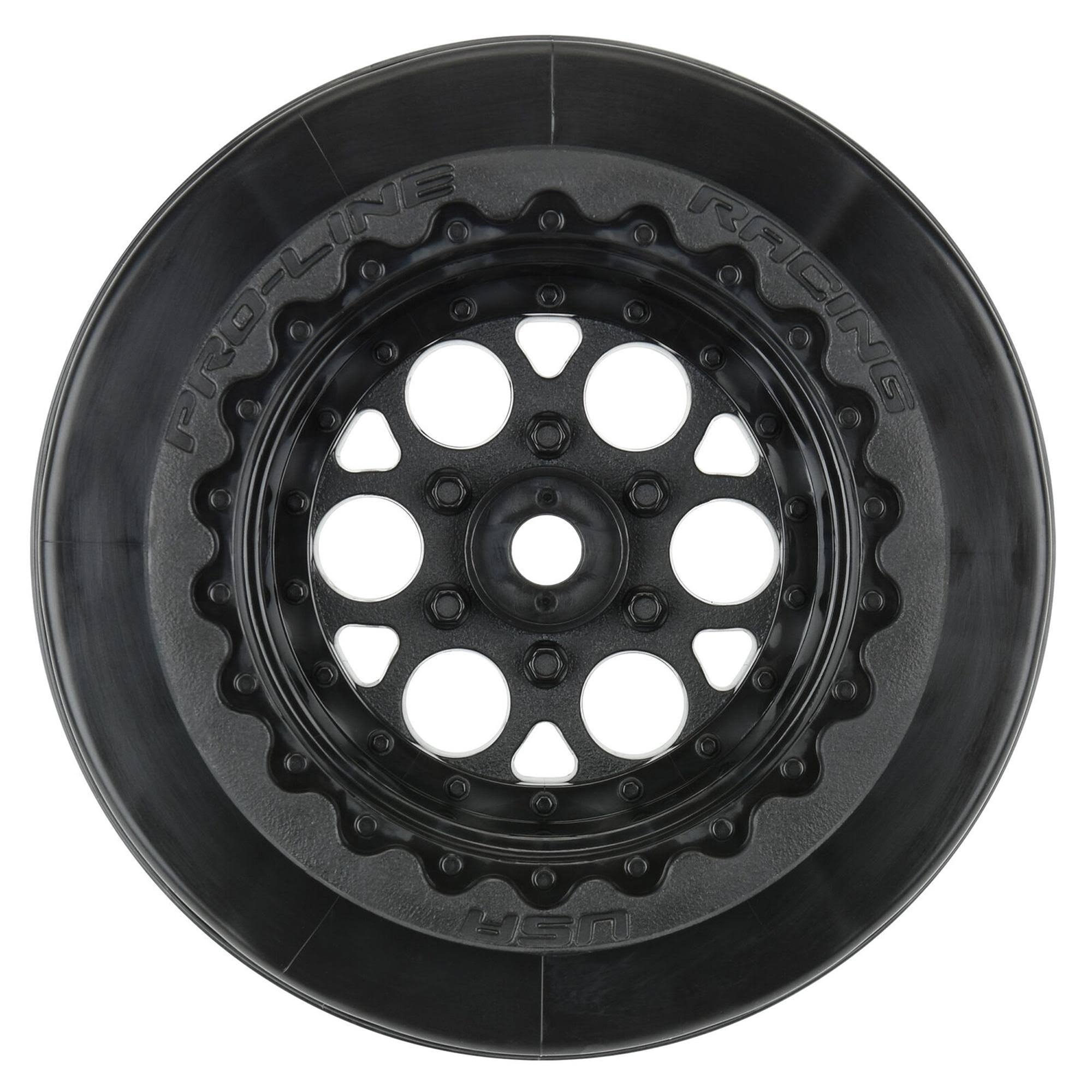 Pro-Line Racing 1/10 Showtime+ Wide Rear 2.2 inch/3.0 inch 12mm Drag Wheels (2) Black, PRO279403