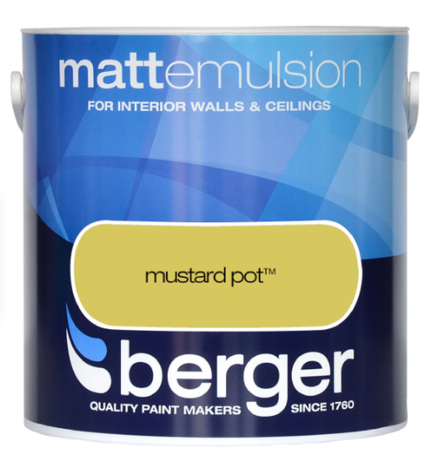 Berger 5092769 Matt Emulsion Paint - Mustard Pot, 2.5L