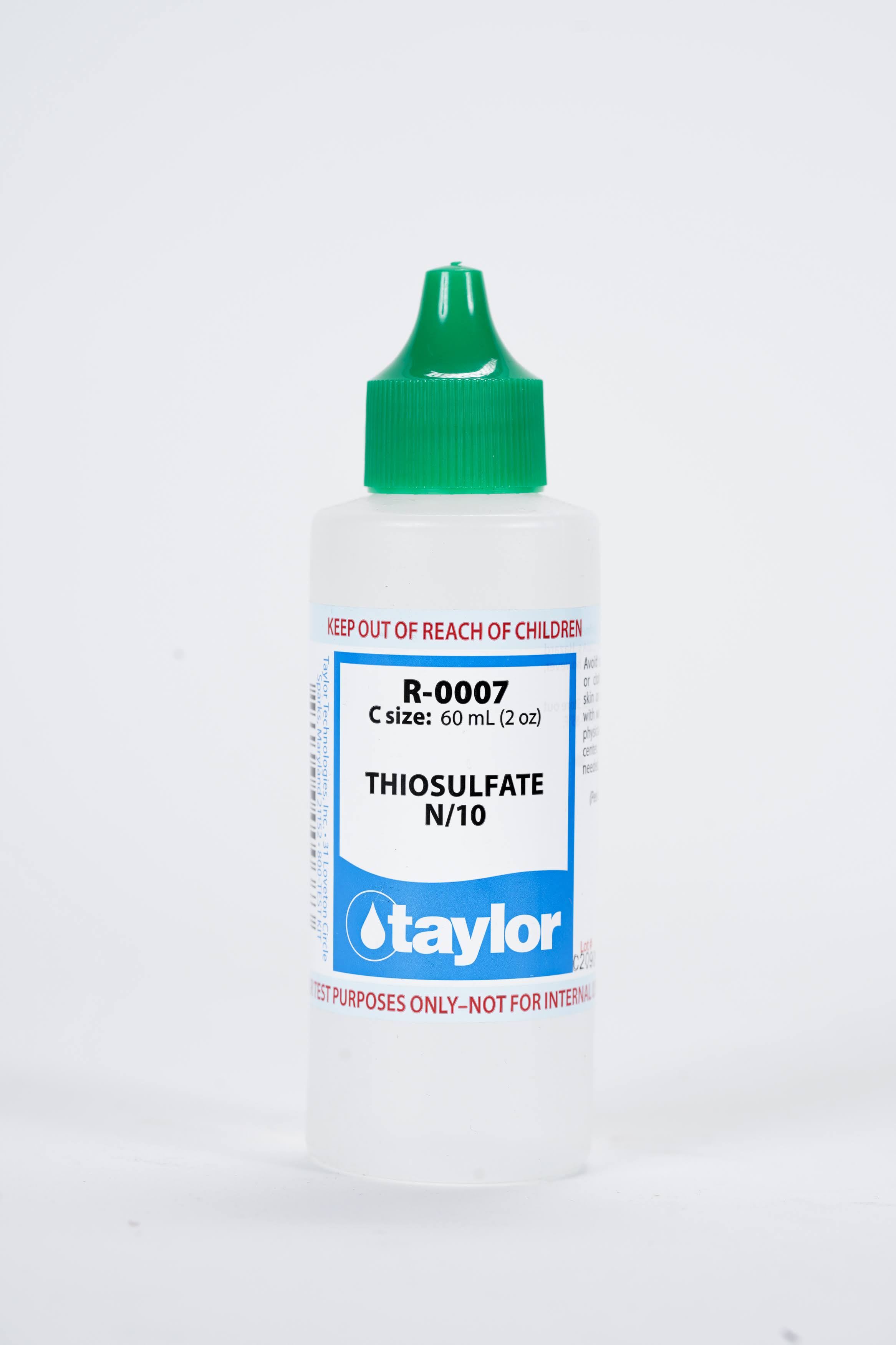 Taylor Technologies R0007 Swimming Pool Spa Test Kit - N10 Thiosulfate, 2oz