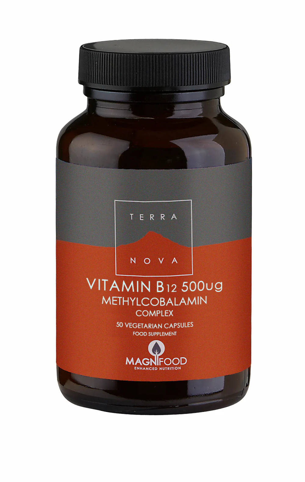 Terranova Magnifood Vitamin B12 Complex - 500mcg, 50 Capsules