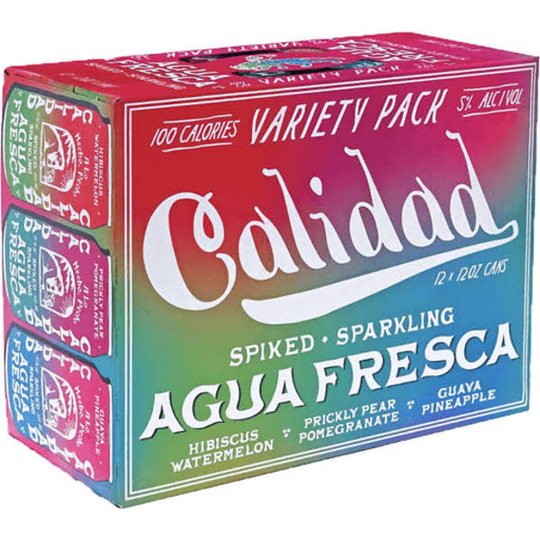 Calidad Beer Spiked & Sparkling Agua Fresca Variety Pack - 12 fl oz