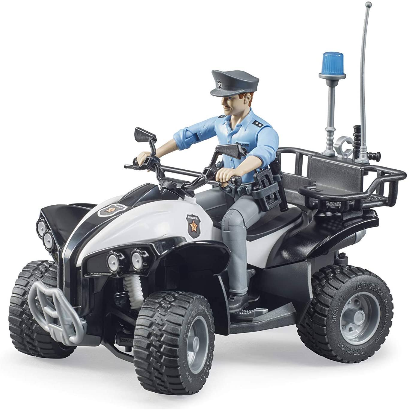 Bruder 63011 Police Quad W Light Skin Policeman and Accessories