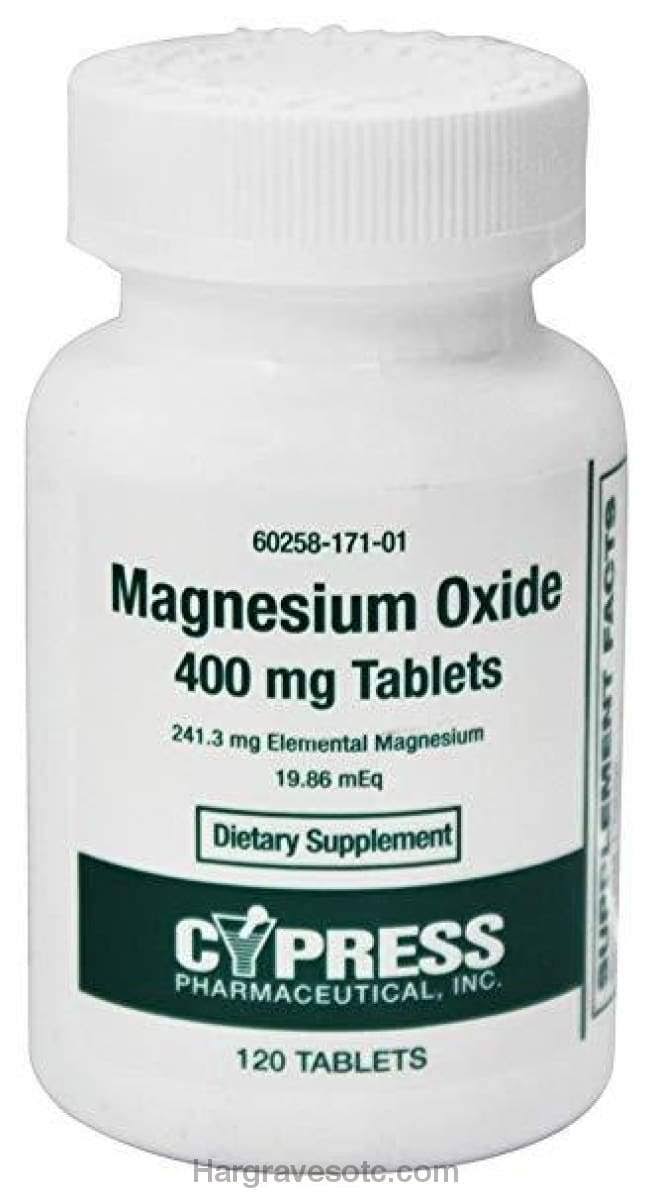 Cypress Pharma Magnesium Oxide Supplement - 120 Tablets