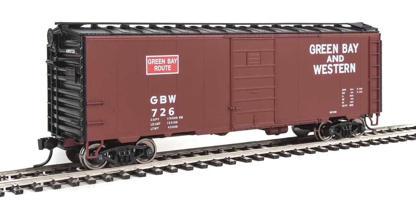 Walthers Mainline 40' PS-1 Boxcar Green Bay & Western 726 910-1426