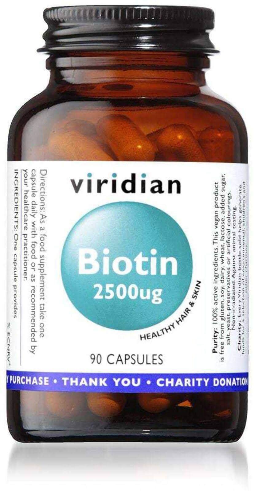 Viridian Biotin 2500ug 90 Veg Caps