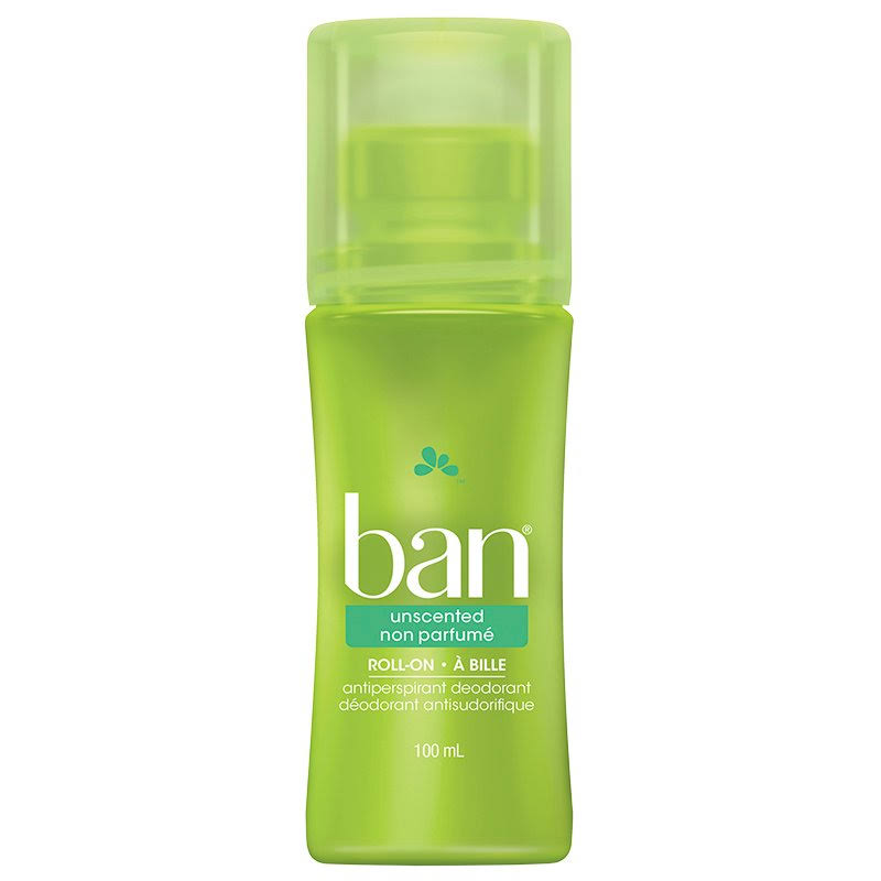 BAN Roll-on Unscented Antiperspirant/Deodorant 100 ml