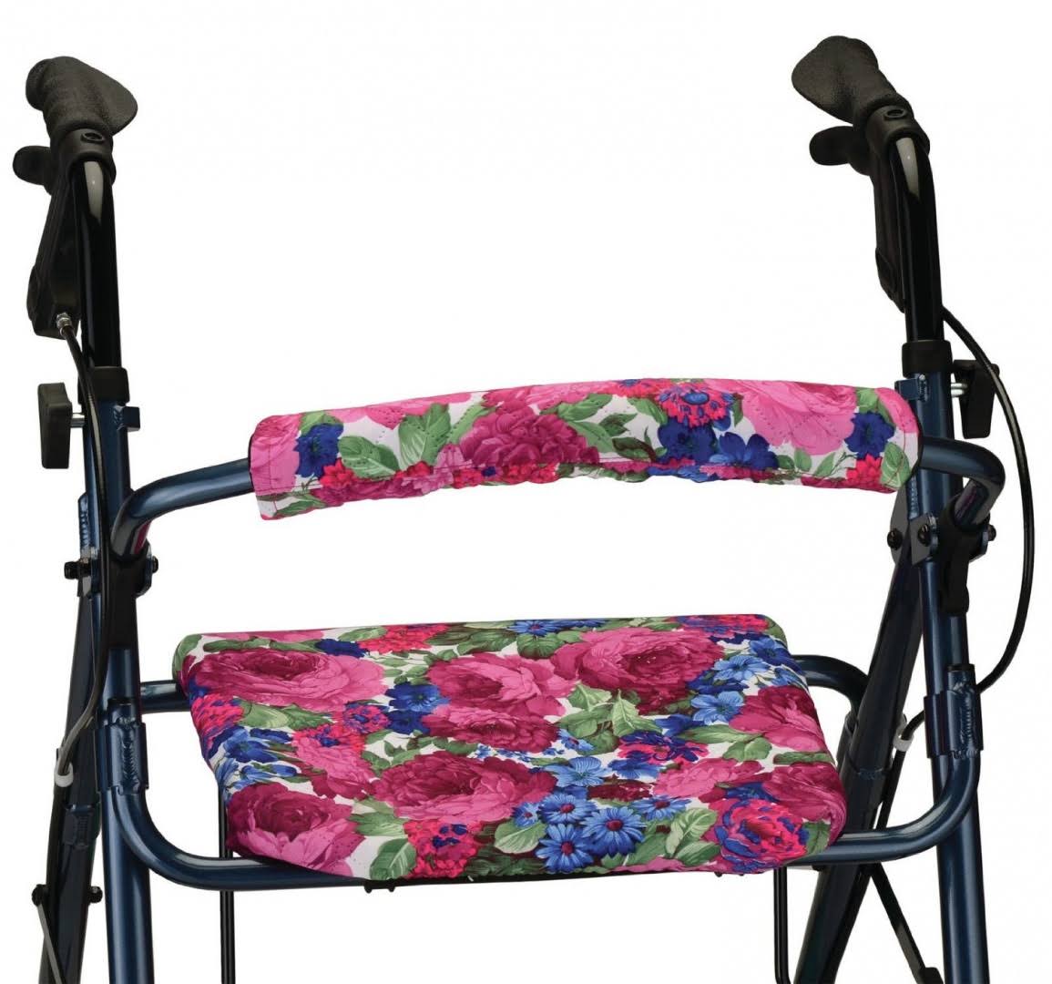 Nova Medical Products Rolling Walker Seat and Back Cover - English Garden