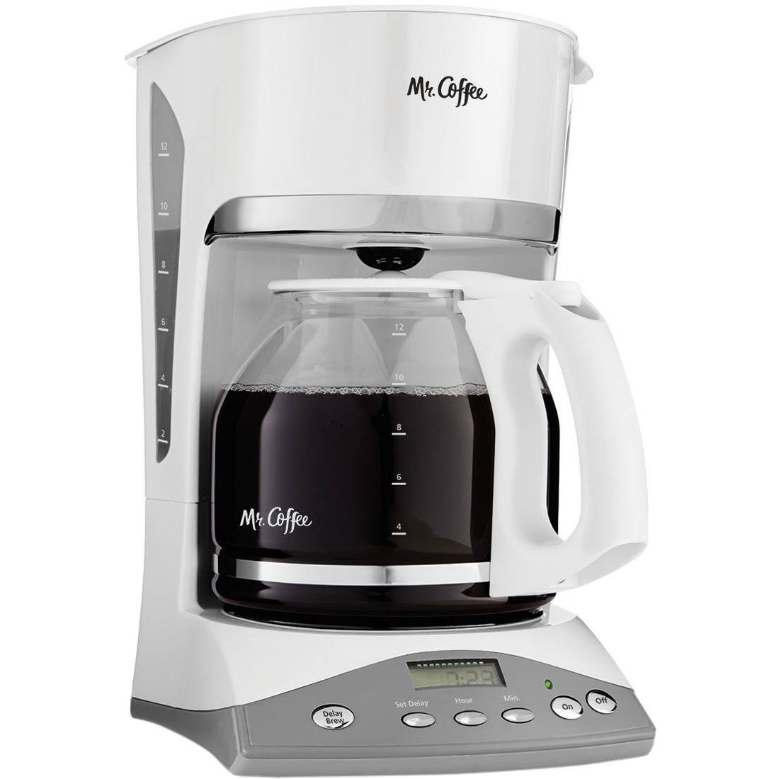 Mr. Coffee Programmable Coffeemaker - White, 12 Cup
