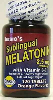Basic Vitamins Sublingual Melatonin - 120 Tabs