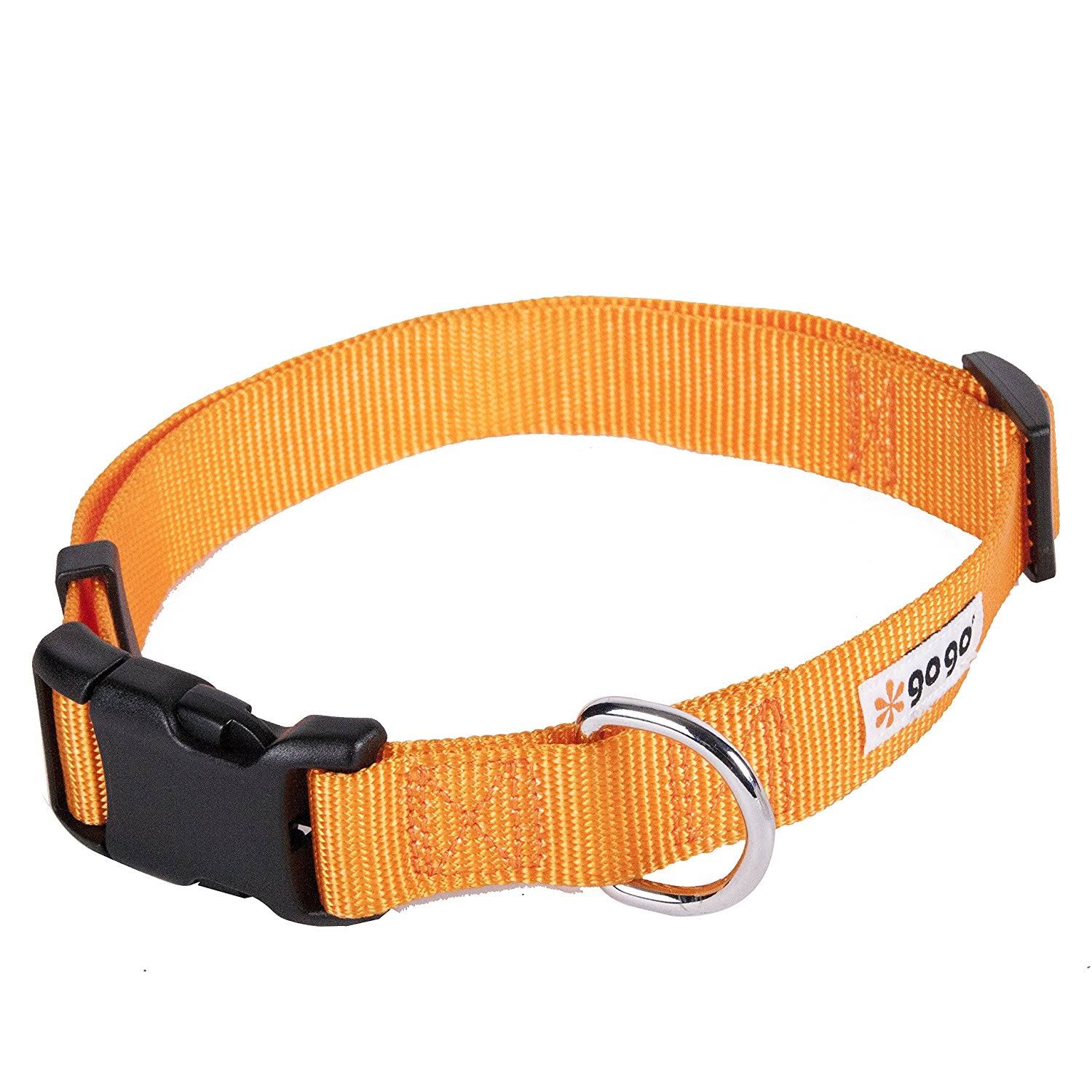 GoGo Pet Products Dog Collar - Nylon, Medium, Orange