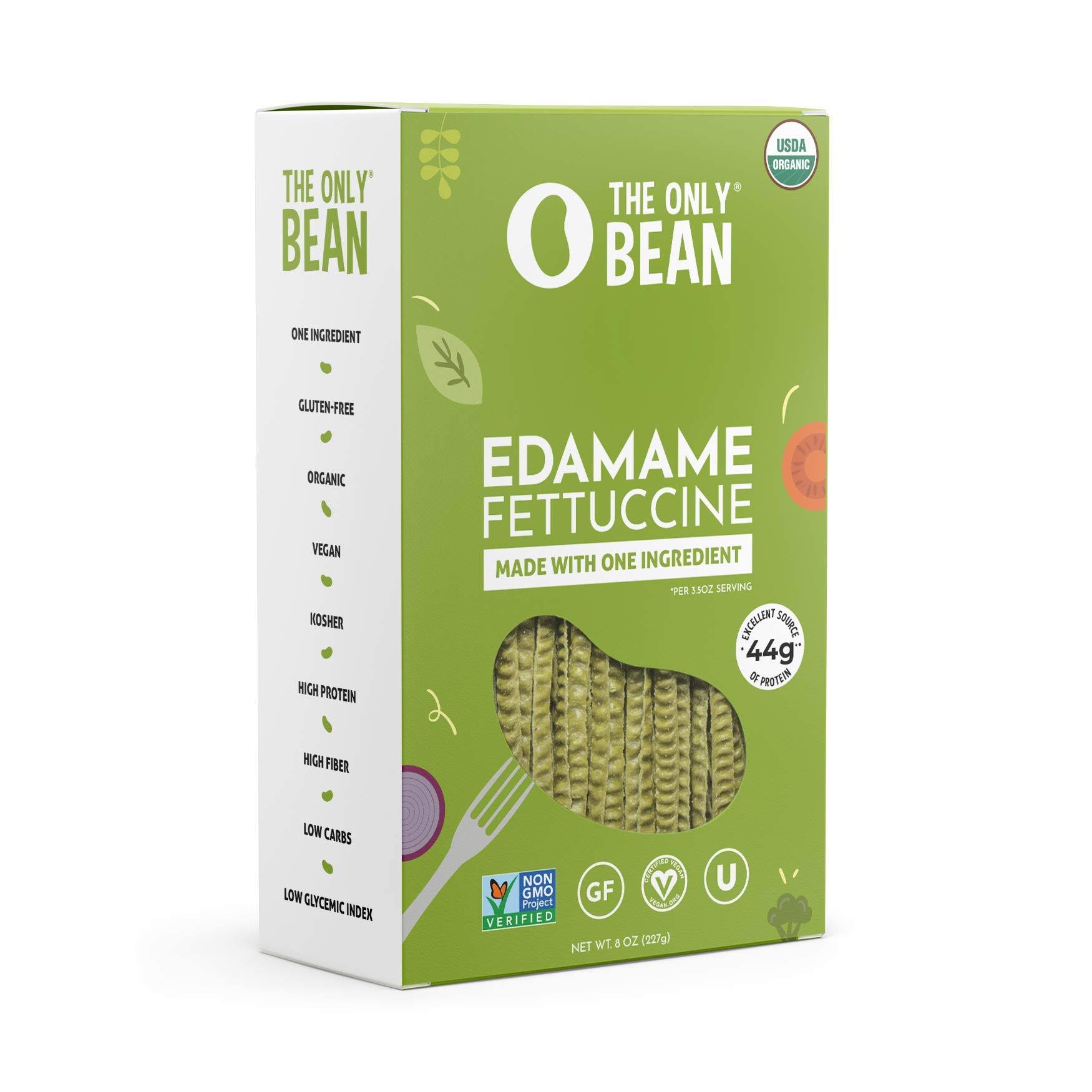 The Only Bean - Organic Edamame Fettuccine Pasta - High Protein, Keto