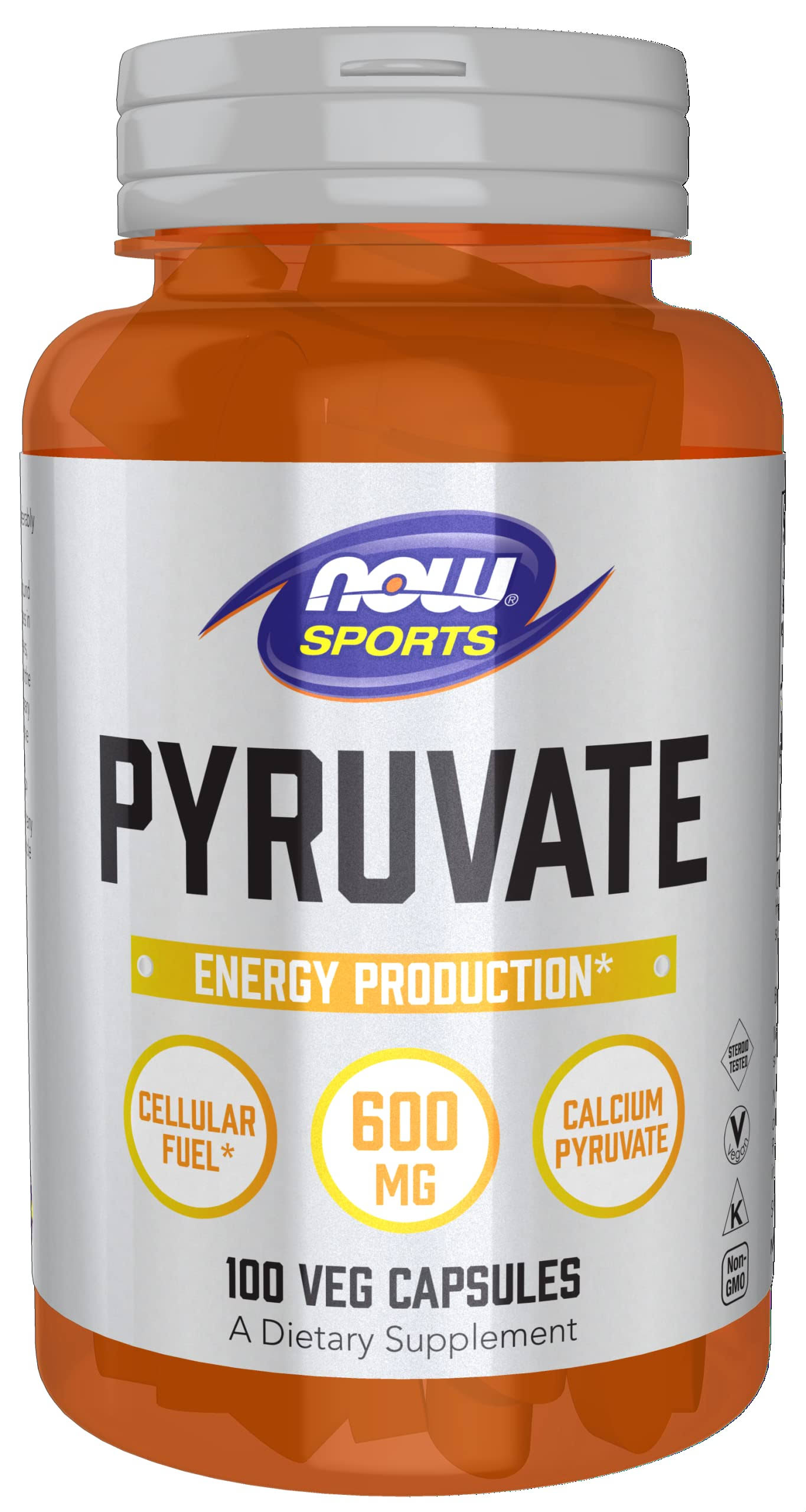 Now Sports Pyruvate Supplement - 600mg, 100 Capsules