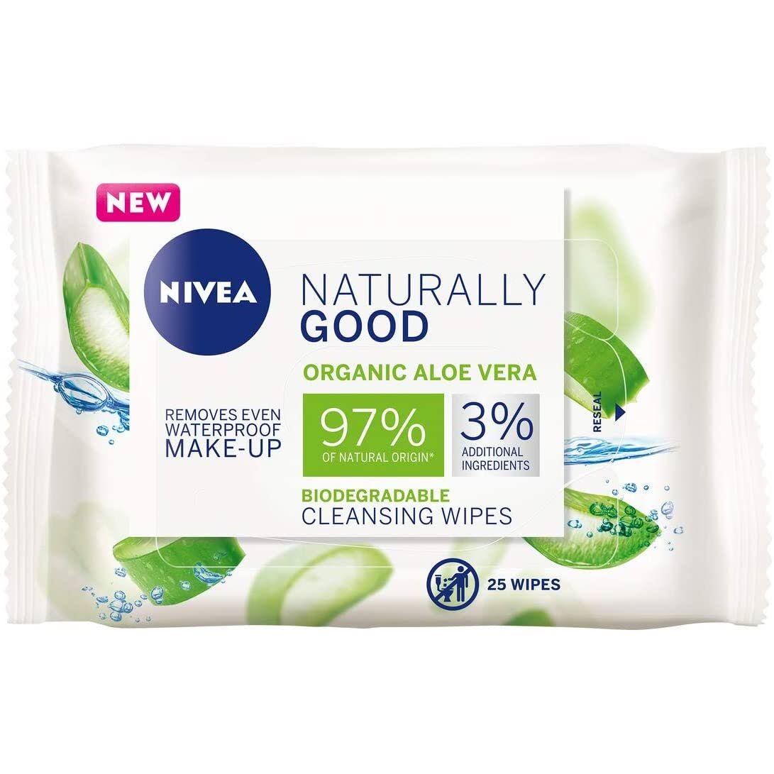 NIVEA Biodegradable Face Wipes Daily Essentials 25 Wipes