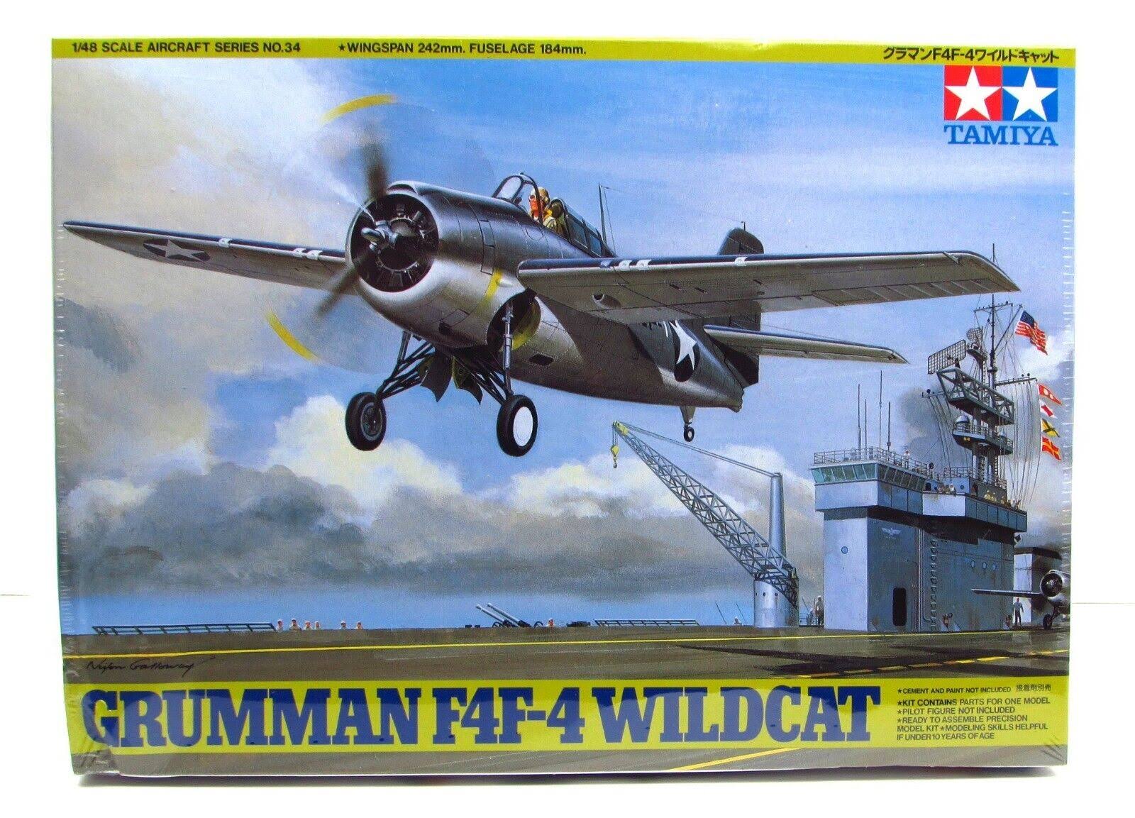 Tamiya Aircraft Model Kit - Grumman F4F-4 Wildcat