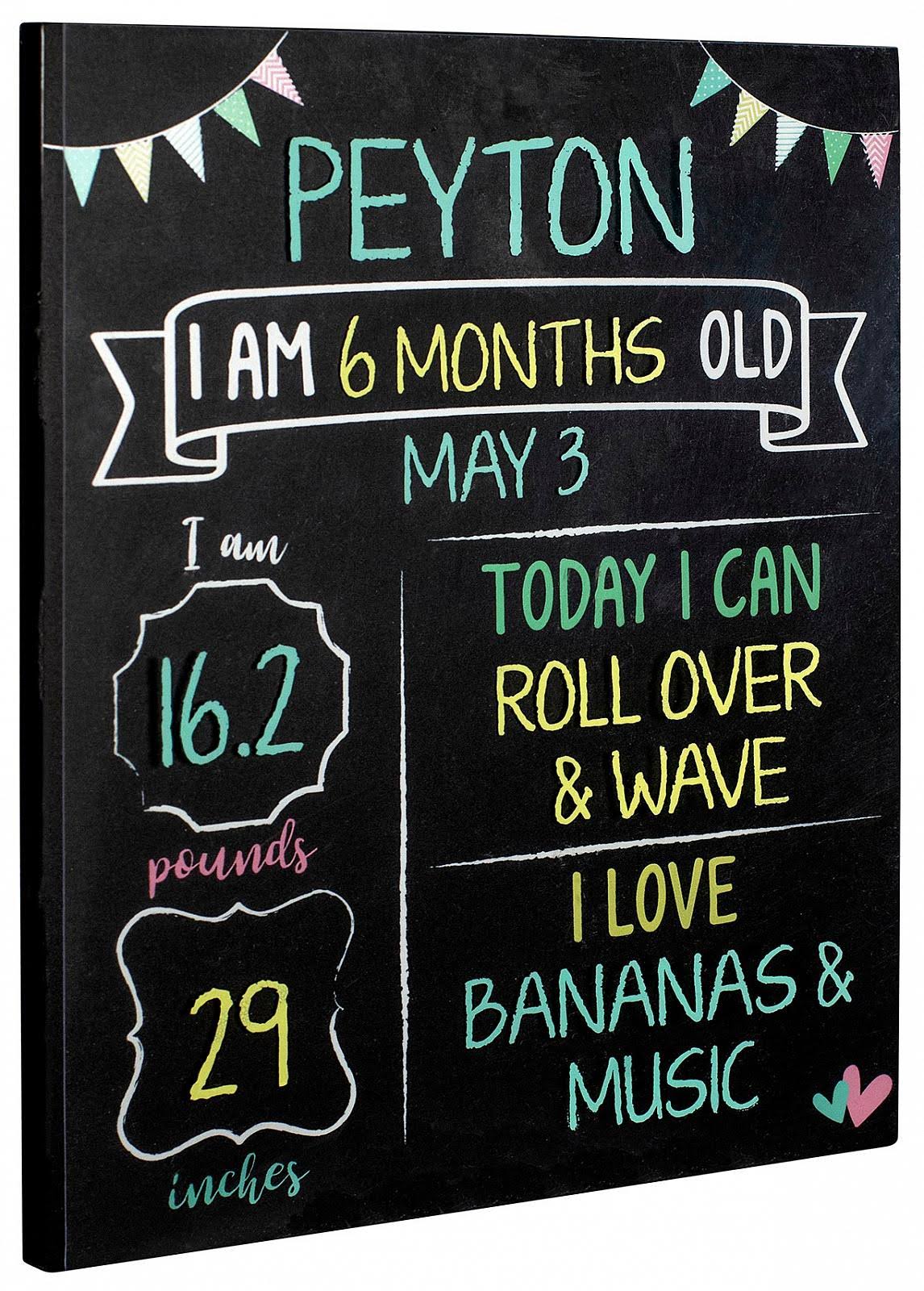 All About Baby Chalkboard by Malden