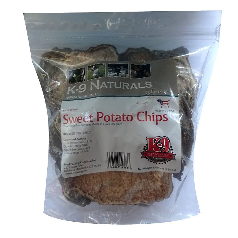 K9 Kraving Sweet Potato Chips Dog Treats, 8-oz Bag