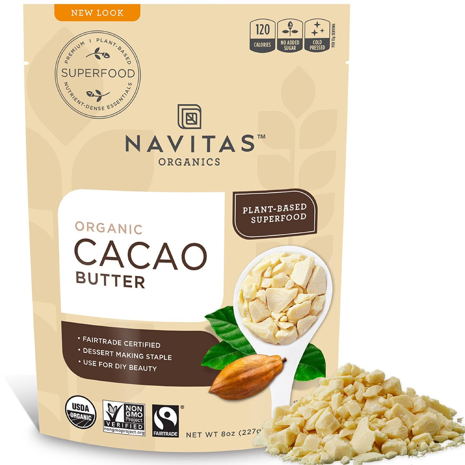 Navitas Naturals Organic Cacao Butter - 224g