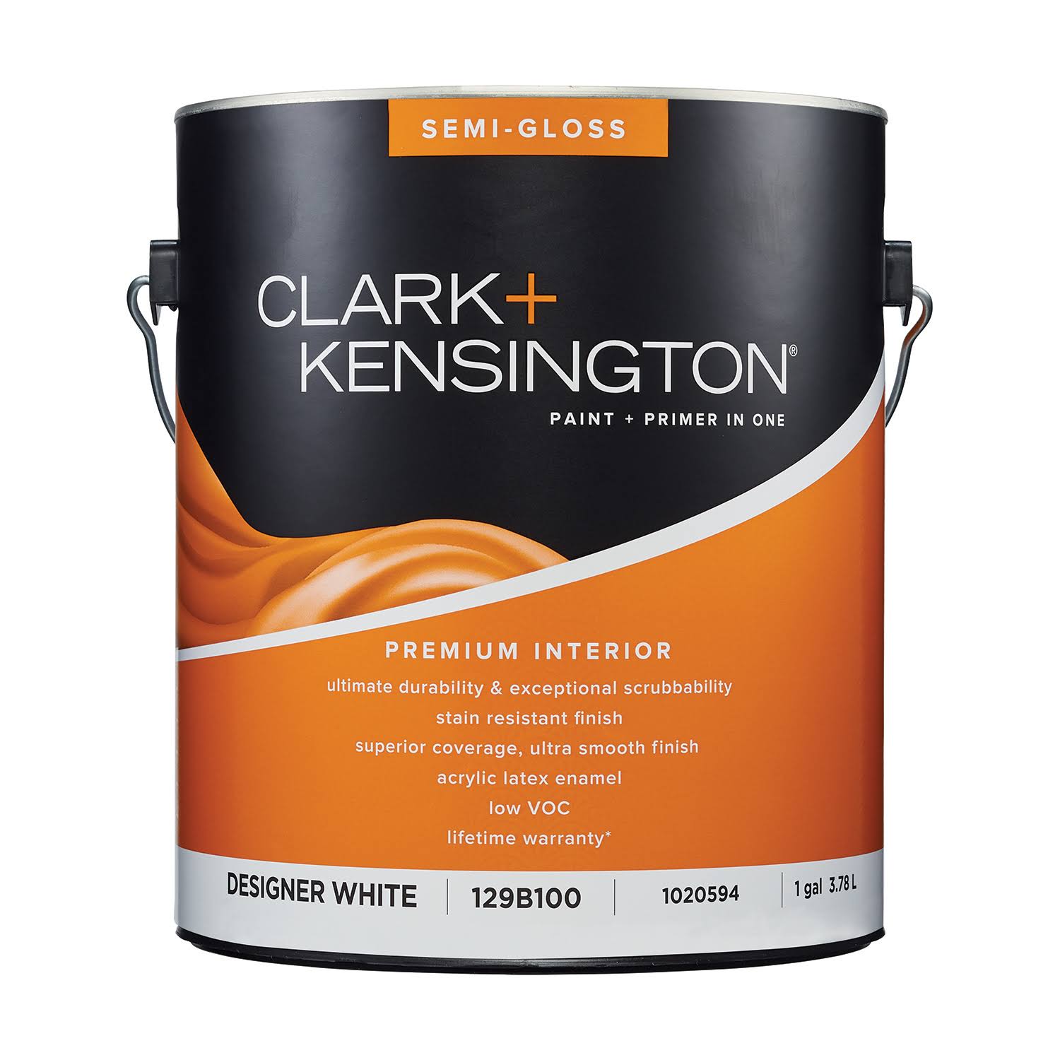 Clark+kensington Semi-Gloss Designer White Premium Paint Interior 1 Gal