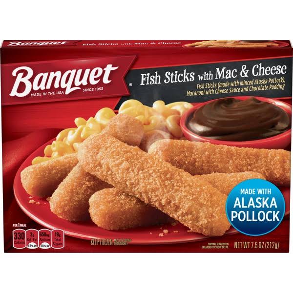 Banquet Fish Sticks and Mac & Cheese - 7.5oz