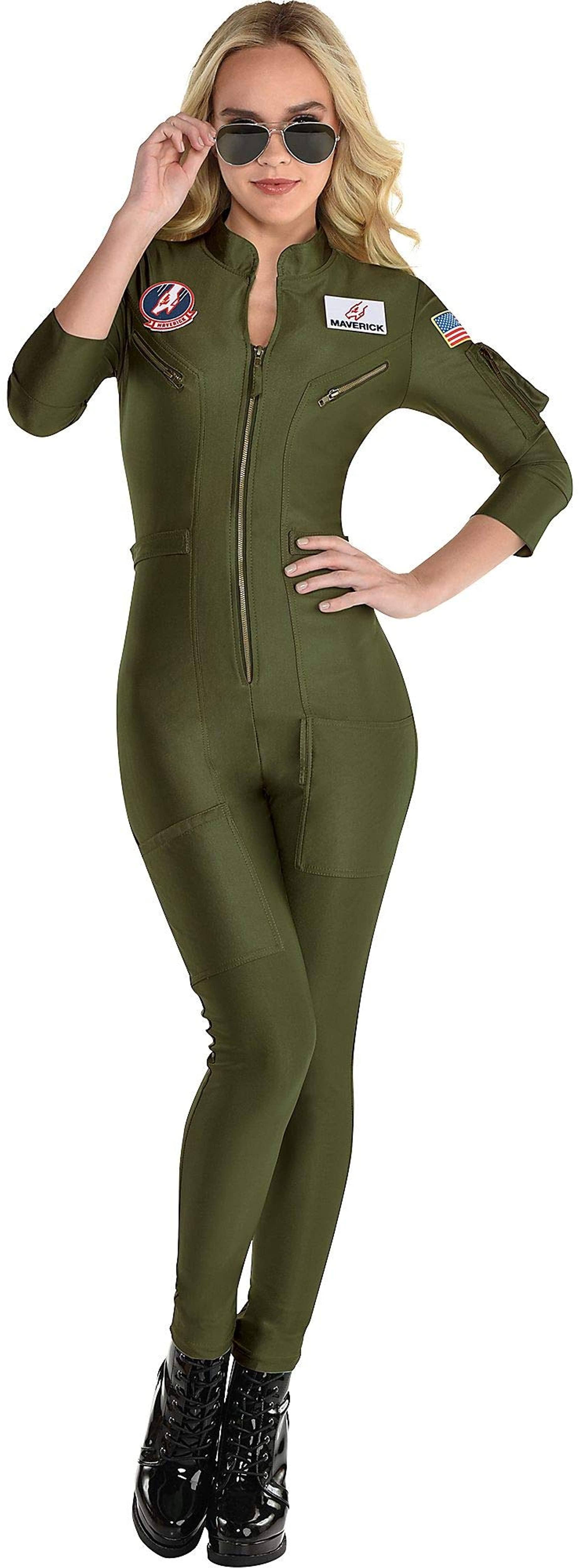 Amscan Top Gun: Maverick Adult Womens Flight Suit Costume | X-Large