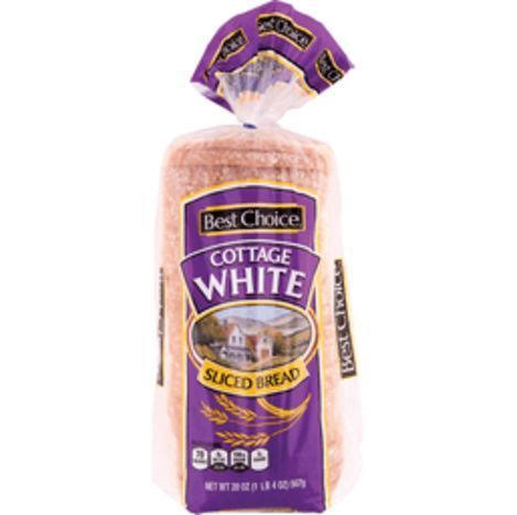 Best Choice Cottage White Sliced Bread - 20 Ounces - Green Hills Grocery - 5th Avenue - Delivered by Mercato