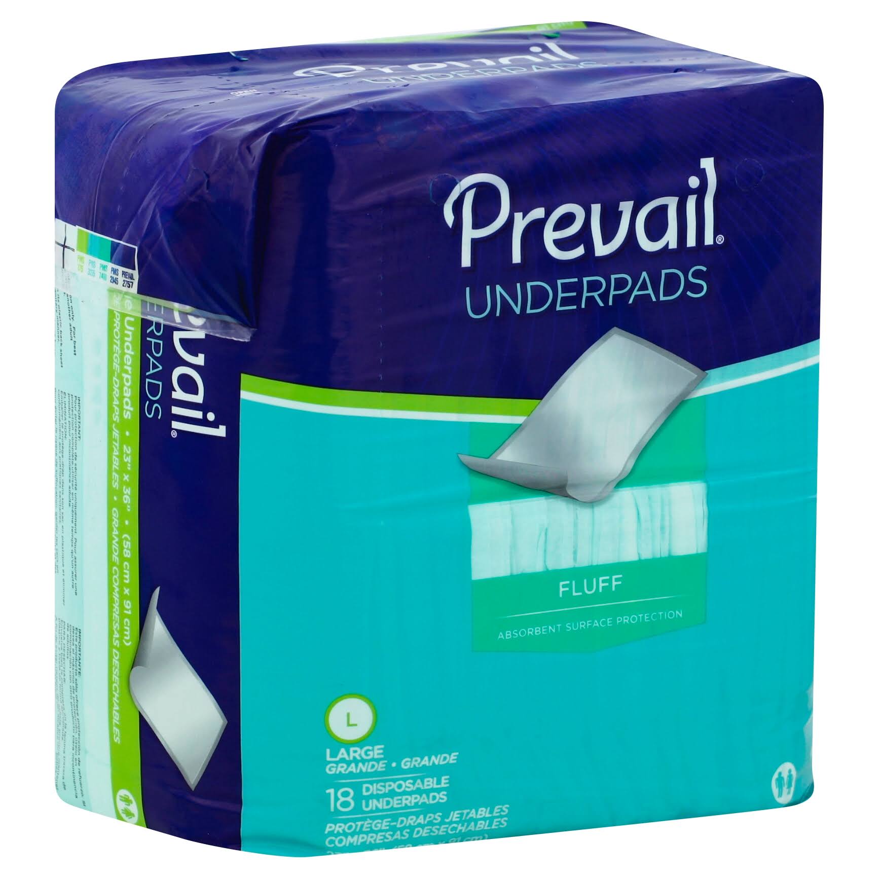 Prevail Underpads - Large, 23" x 36", 18ct