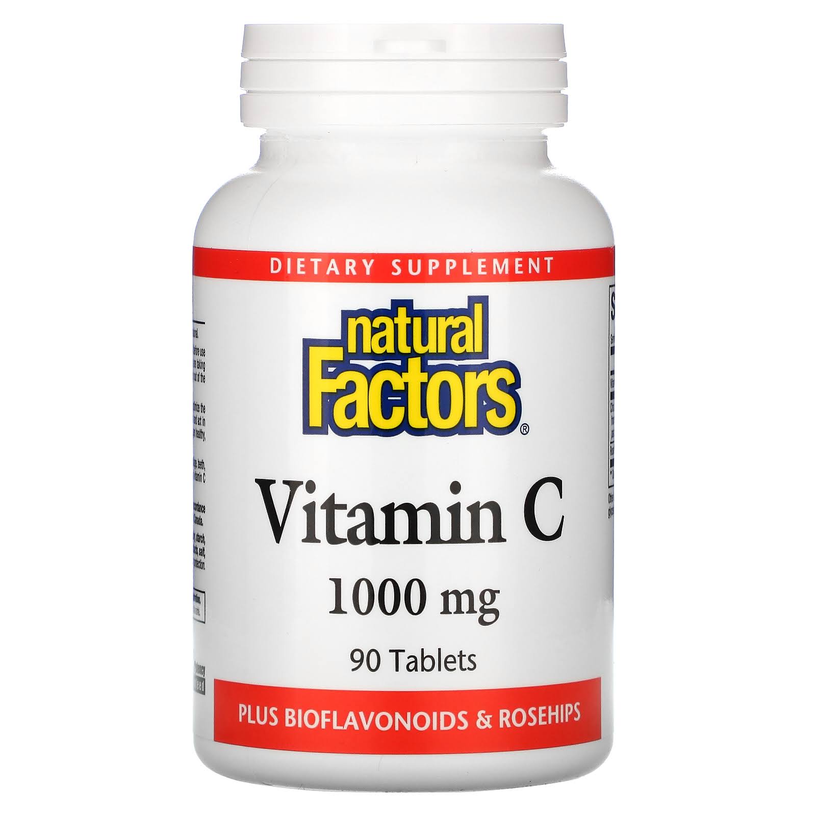 Natural Factors Vitamin C Dietary Supplement - 90 Tablets, 1000mg