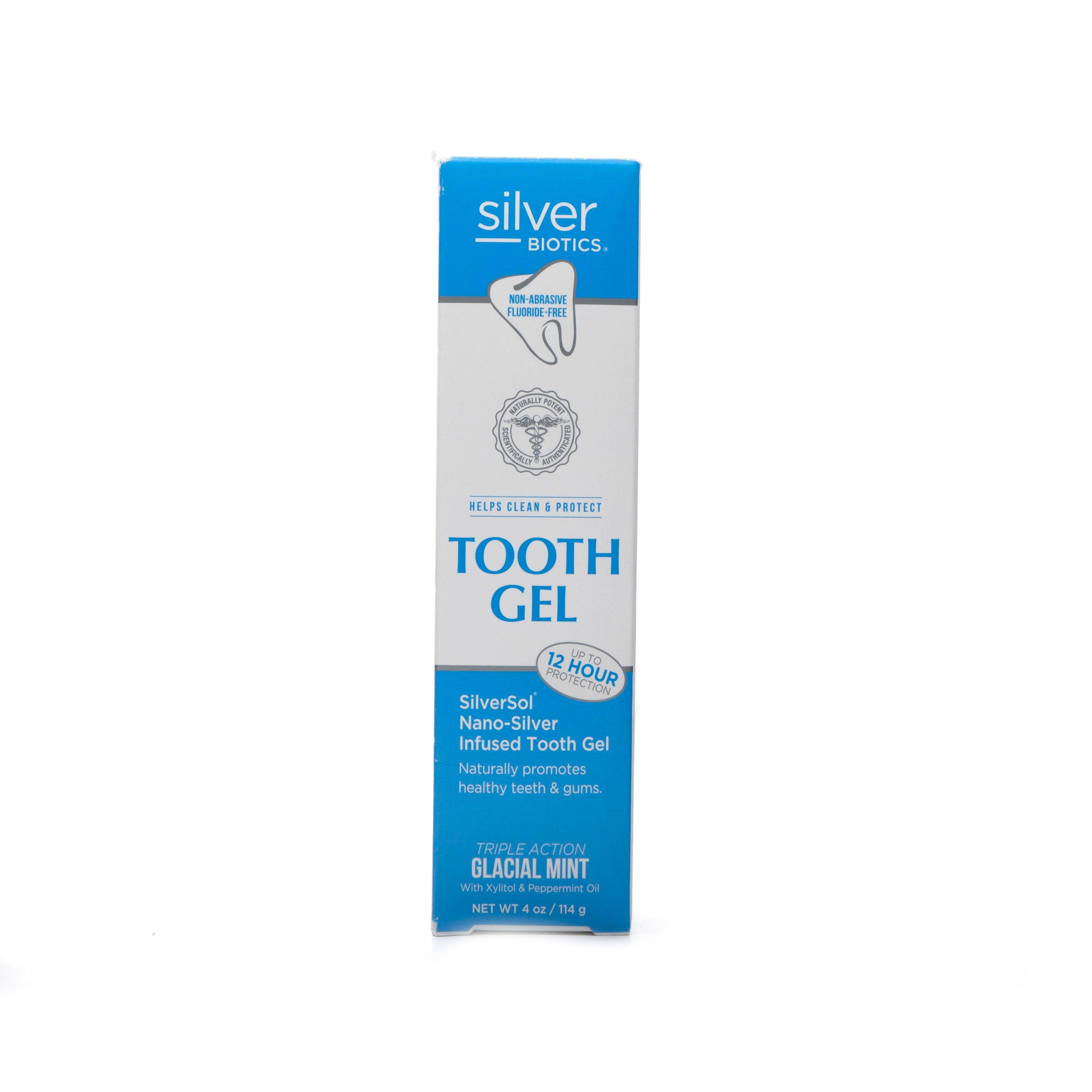 American Biotech Labs SilverSol Tooth Gel with Xylitol - 4oz, Glacial Mint