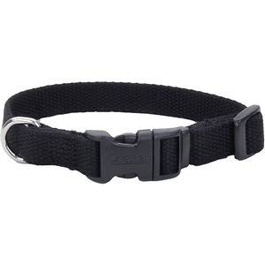 New Earth Soy Adjustable Dog Collar, Onyx, 6 - 8 in
