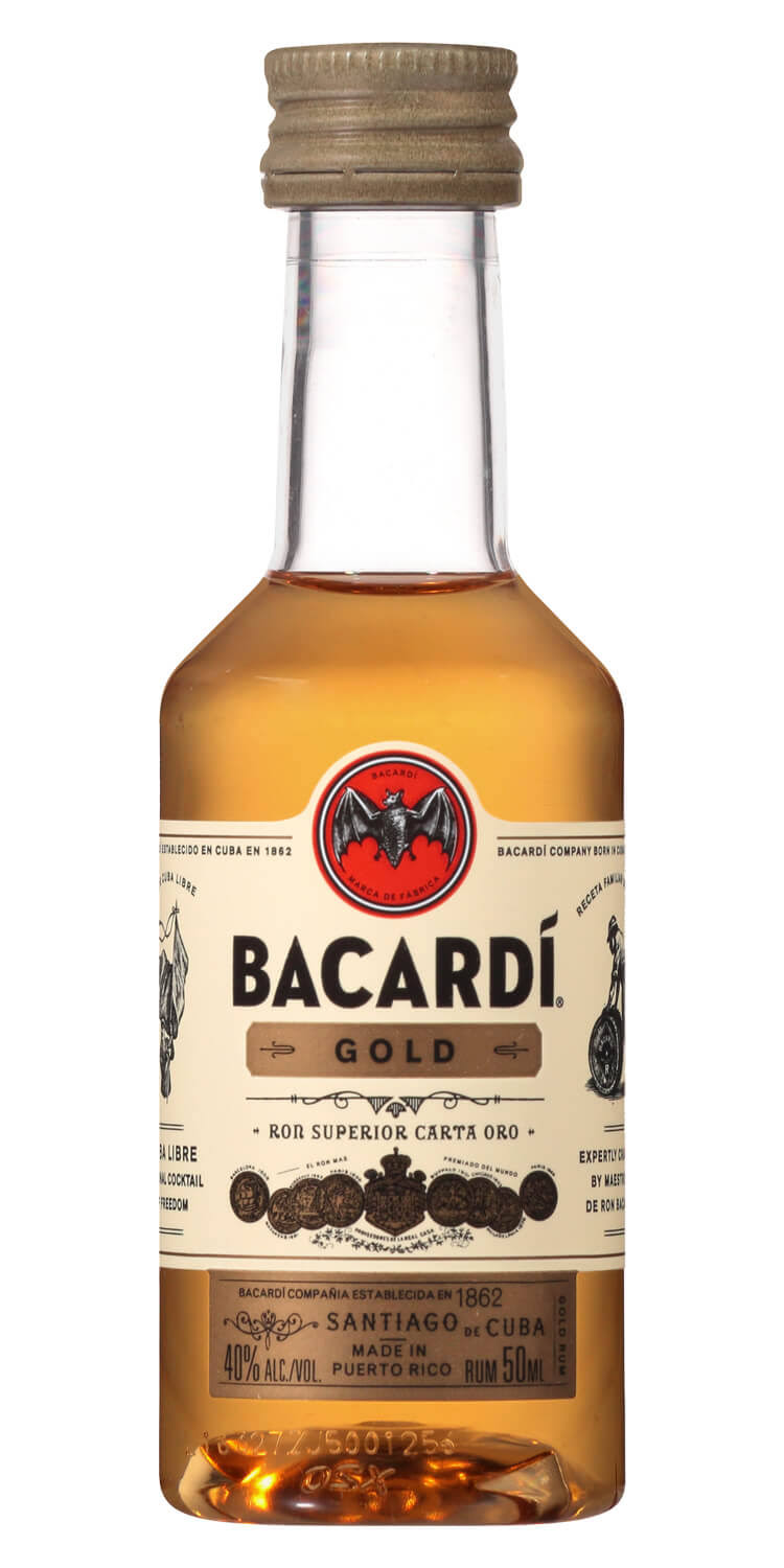 Bacardi Carta Oro Superior Gold Rum Miniature 50ml