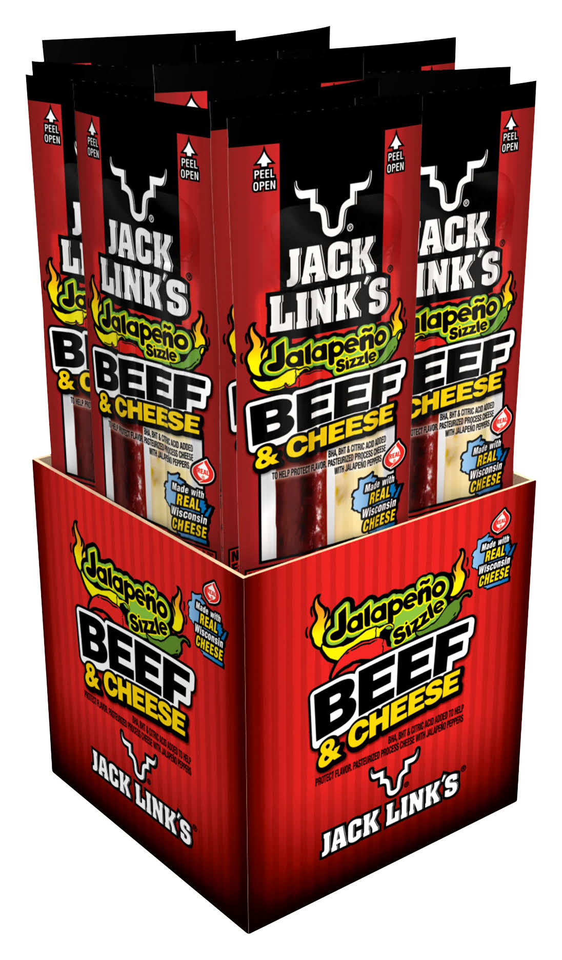 Jack Link's Jalapeno Sizzle Jerky - Beef & Cheese