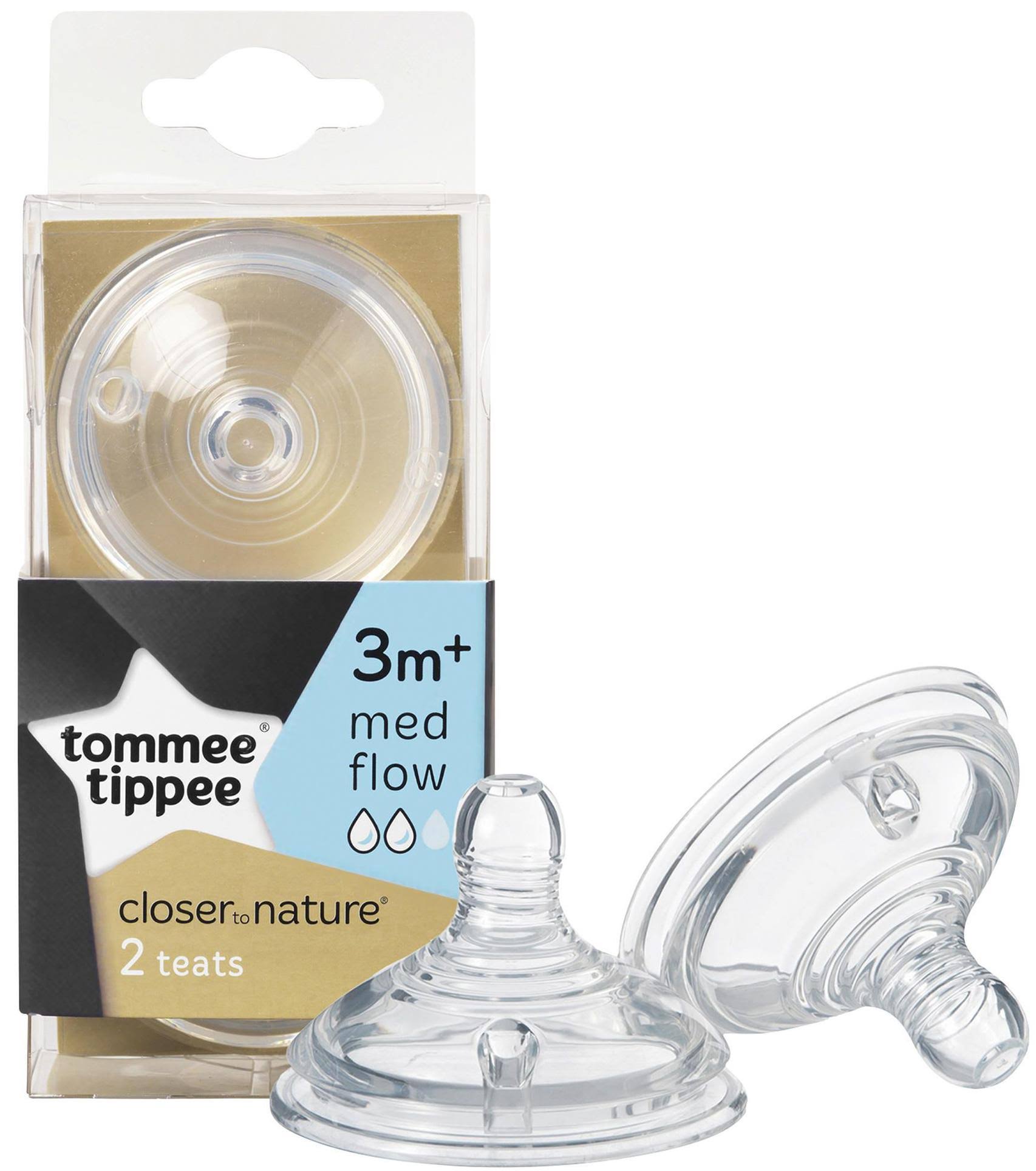 Tommee Tippee Closer To Nature Medium Flow Teats Pack - 2pk