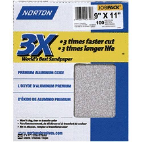 Norton 11 in. L x 9 in. W 120 Grit Aluminum Oxide Sandpaper 1 PK