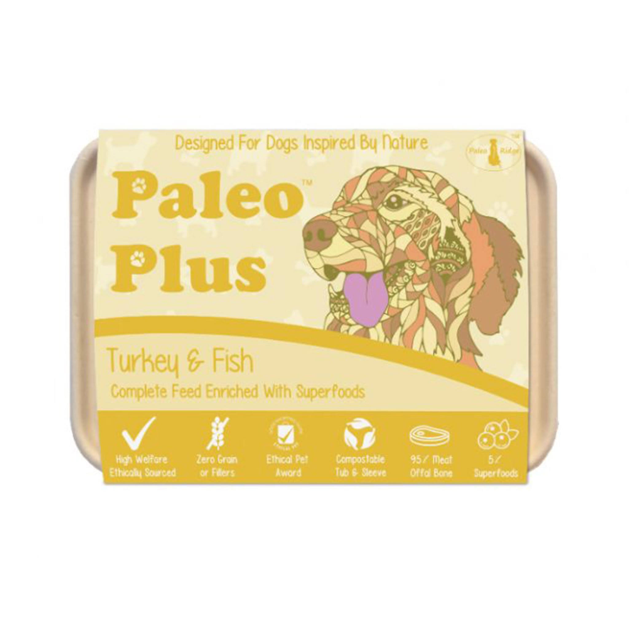 Paleo Plus Raw Dog Food - Turkey and Fish - 500g
