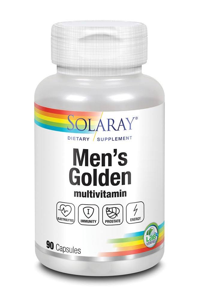 Solaray Men's Golden Multivitamin Supplement - 90 Capsules