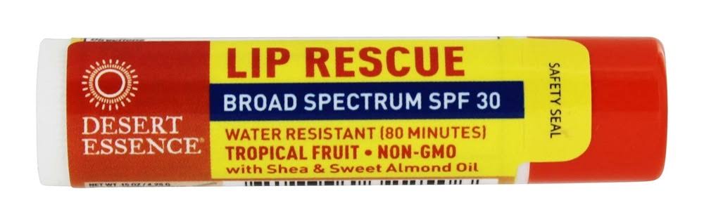 Desert Essence Lip Rescue Tube - Tropical Fruit, 5ml