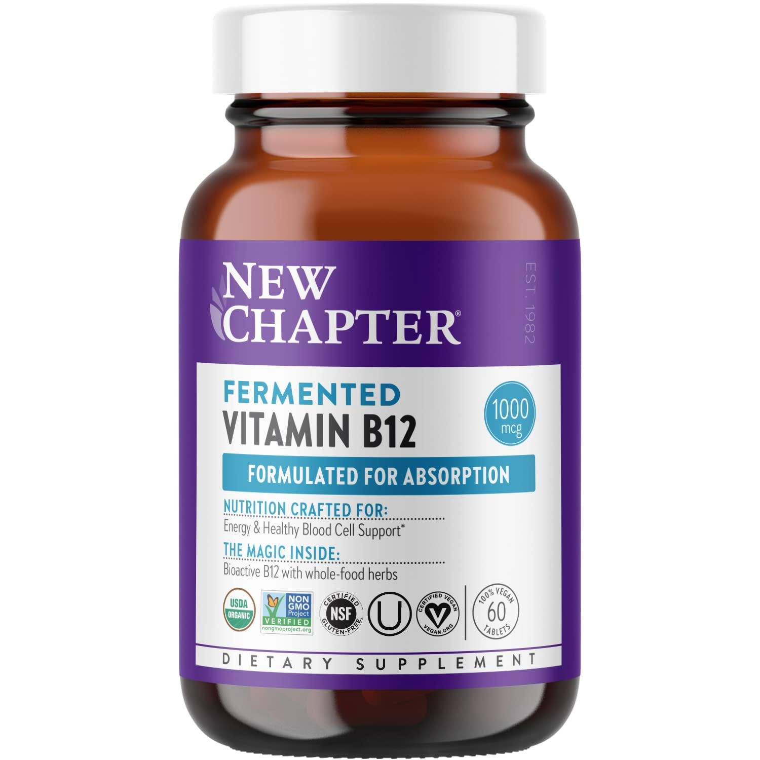 New Chapter - Fermented Vitamin B12 60 Tablets