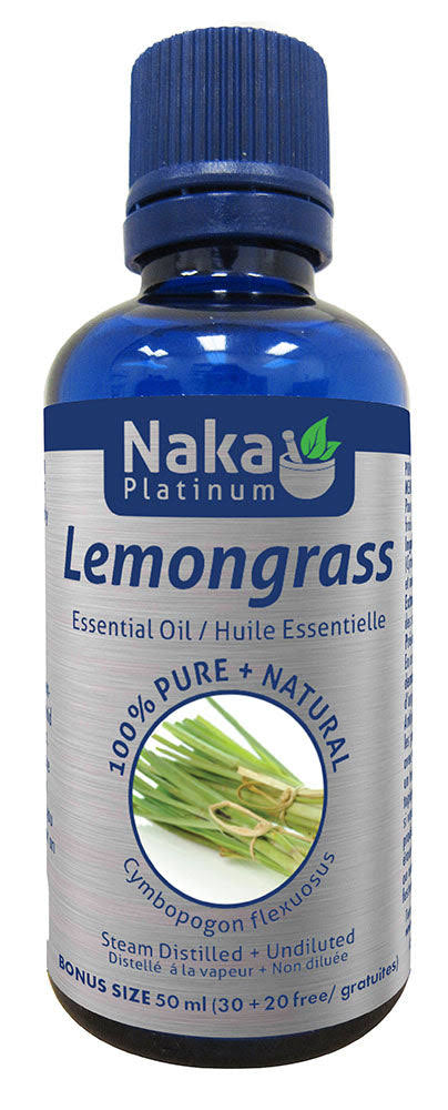 100% Pure Lemongrass Essential Oil - 50ml + Bonus Item