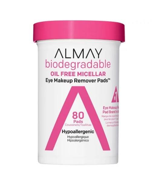 Almay Biodegradable Oil Free Micellar Eye Makeup Remover Pads 80 Count