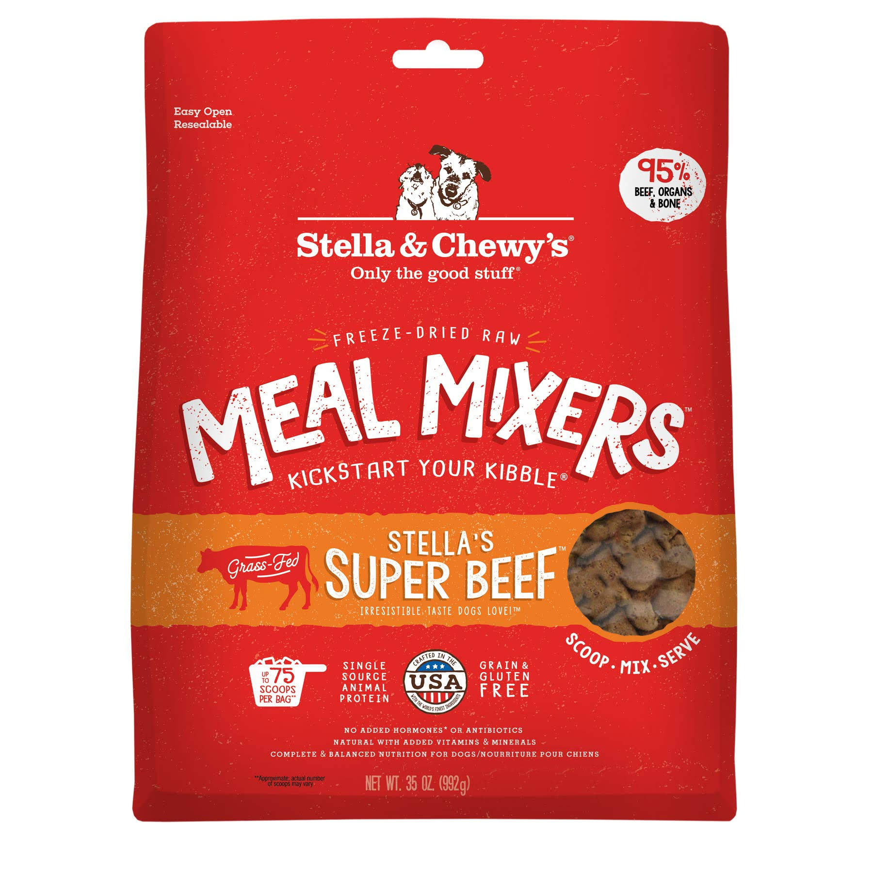 Stella & Chewy's Freeze-Dried Meal Mixers Stella's Super Beef 35OZ
