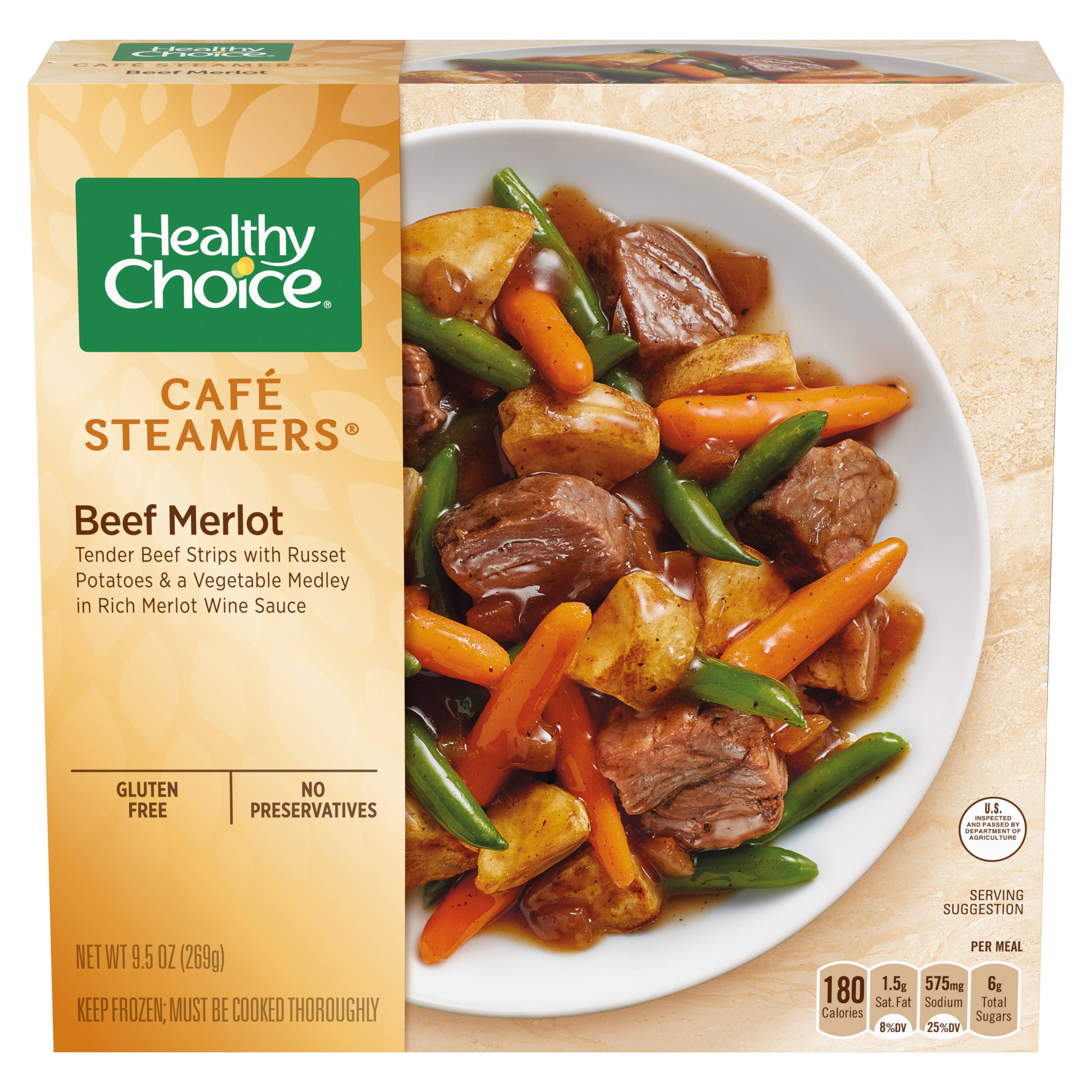 Healthy Choice Cafe Steamers Beef Merlot - 9.5oz