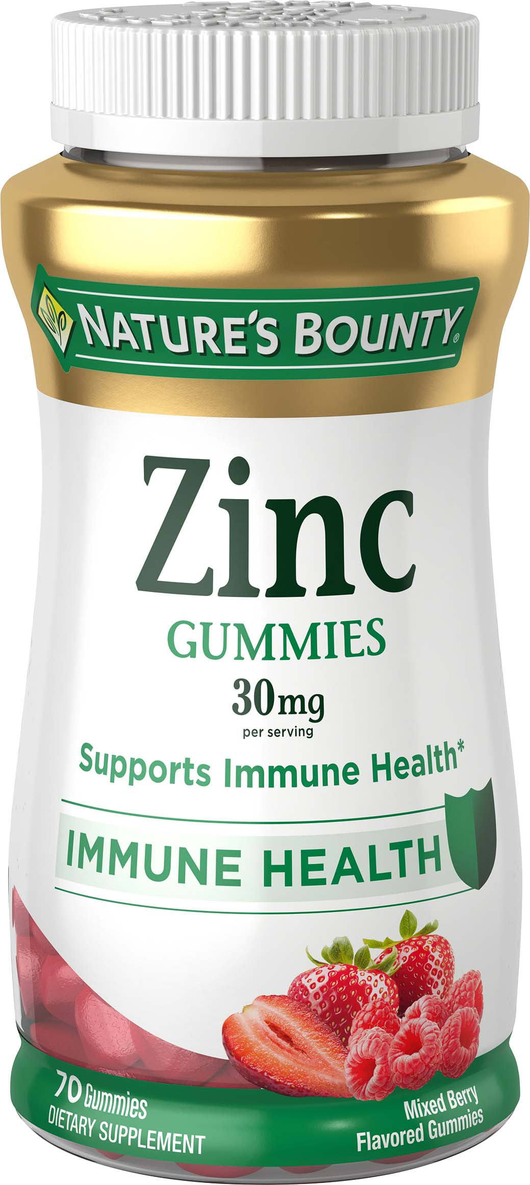 Nature's Bounty Zinc Gummies Mixed Berry 30 MG 70 Gummies