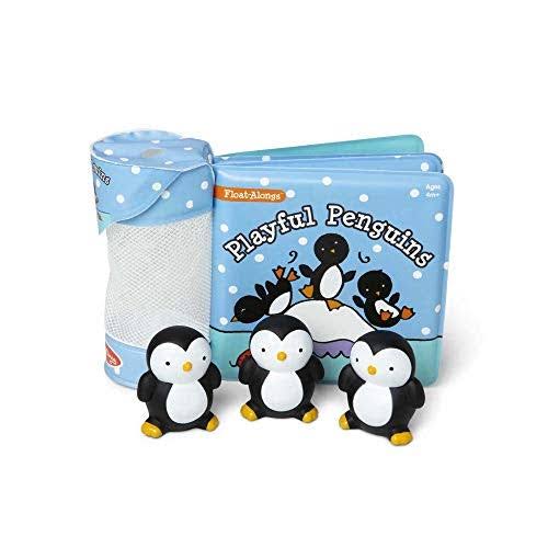 Melissa Doug Children S BOOK Float Alongs Playful Penguins Bath BOOK 3 Floating Penguin Toys