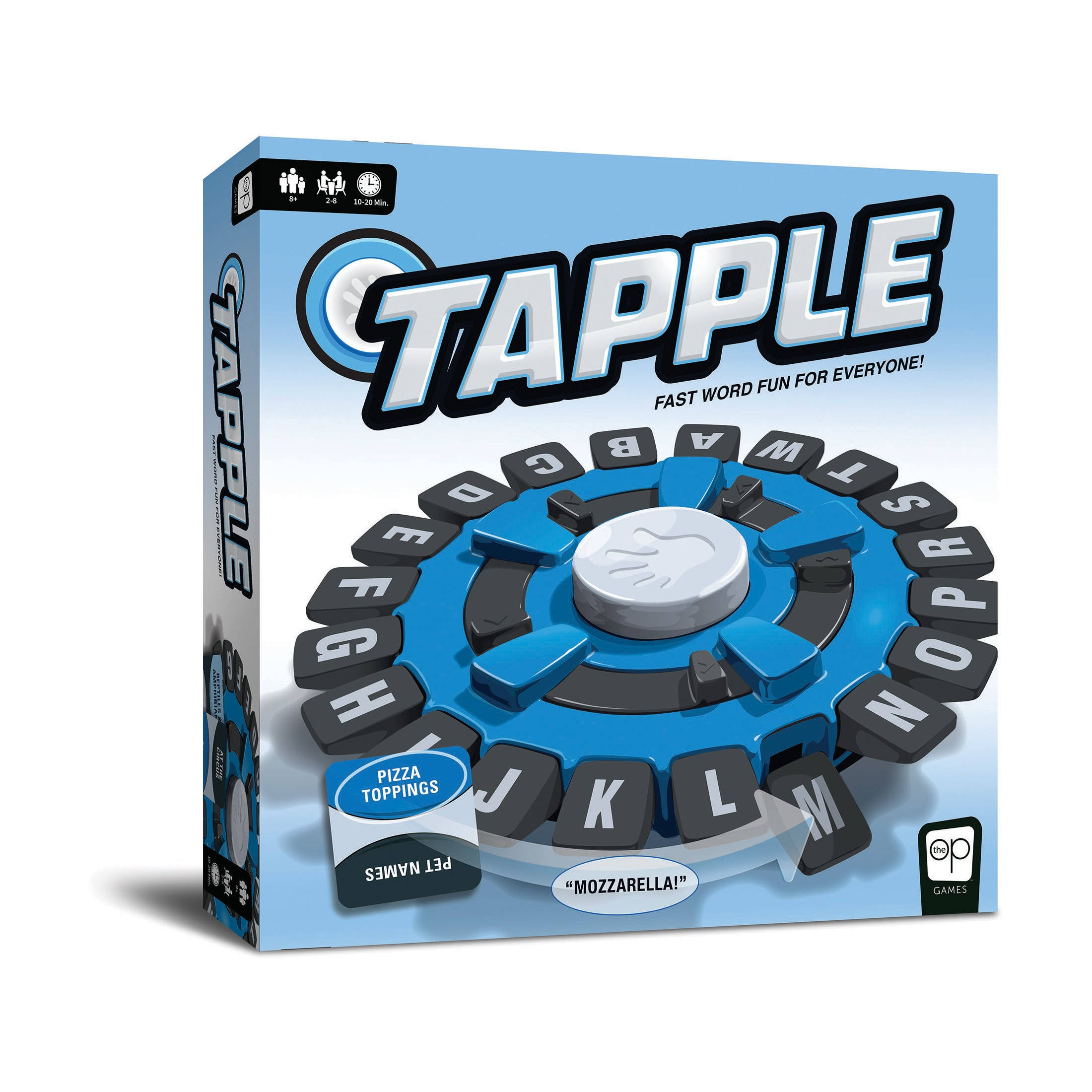 Tapple Word Game | Fast-paced Family Board Game | Choose A Category & Race Against The Timer to Be The Last Player | Learning Game Great for All