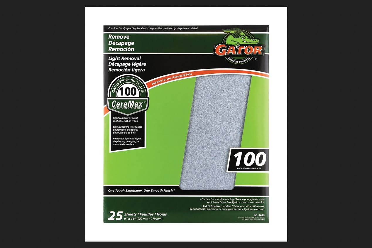 Gator Aluminium Oxide Sandpaper 28cm . L 100 Grit Coarse | Garage | Best Price Guarantee | 30 Day Money Back Guarantee | Free Shipping On All Orders