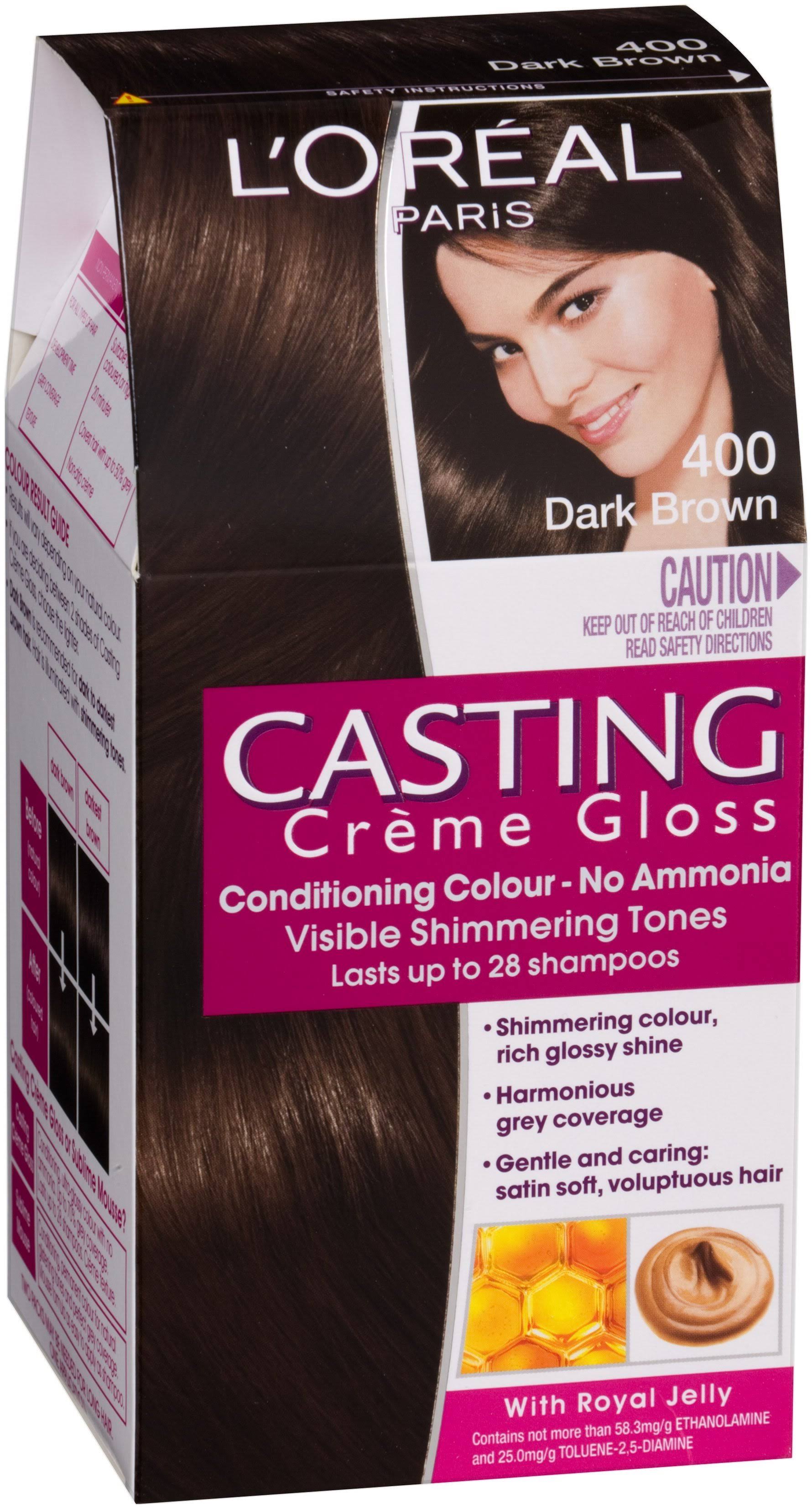 L'Oreal Casting Creme Gloss Semi Permanent Hair Dye - 400 Dark Brown