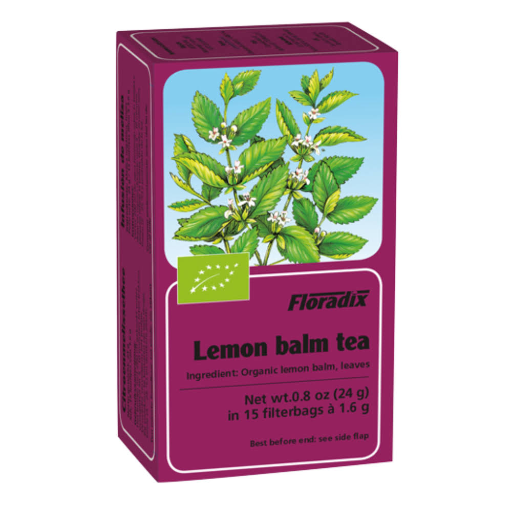 Floradix Organic Herbal Tea - Lemon Balm, 15ct