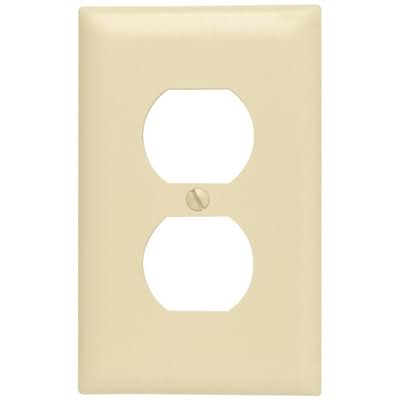 Pass and Seymour Duplex Outlet Wall Plate - Ivory Nylon