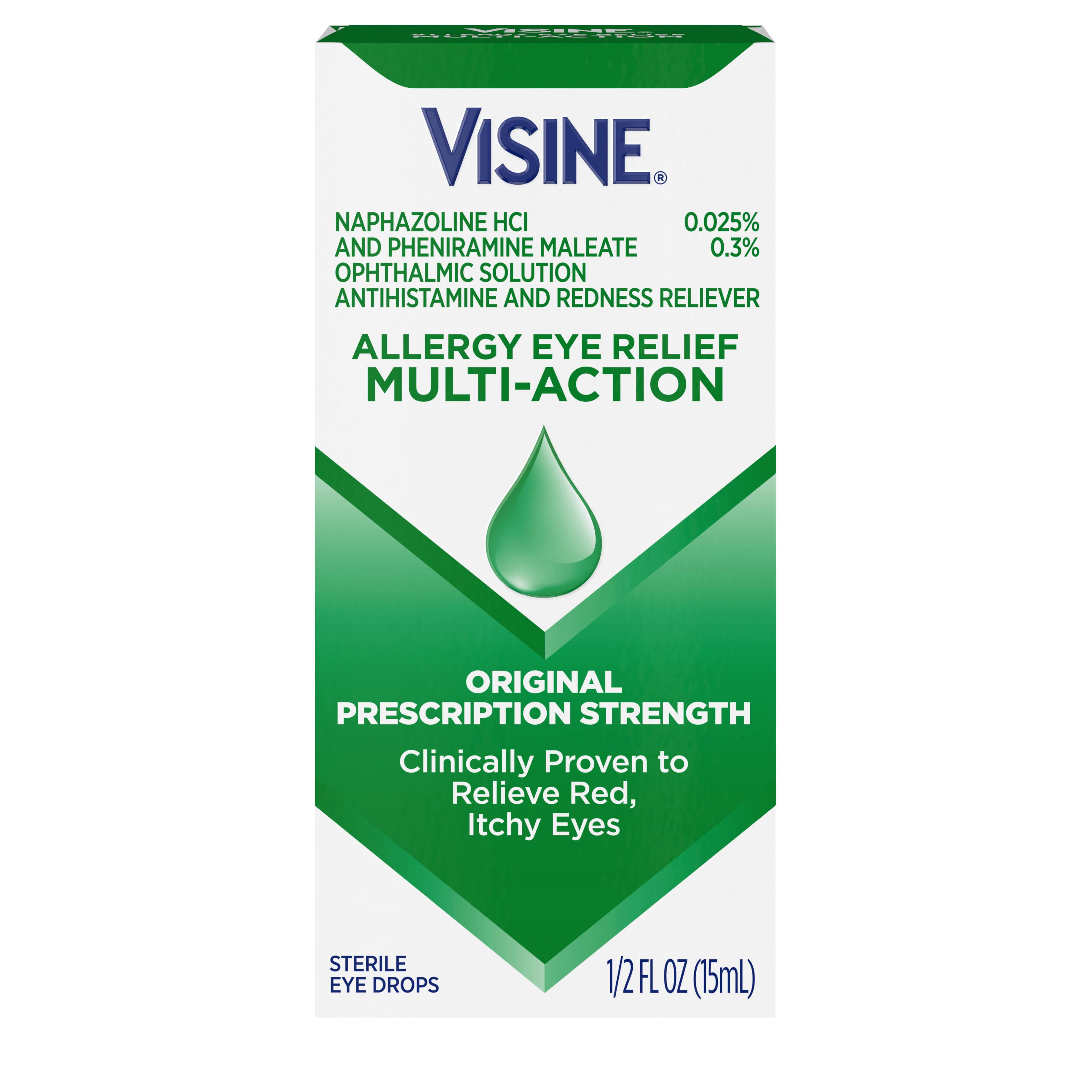 Visine allergy eye relief multi-action drops, 0.5 oz